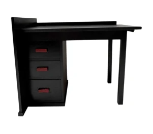 Art Deco Modernist Black Lacquered Desk or Writing Table, 1930s